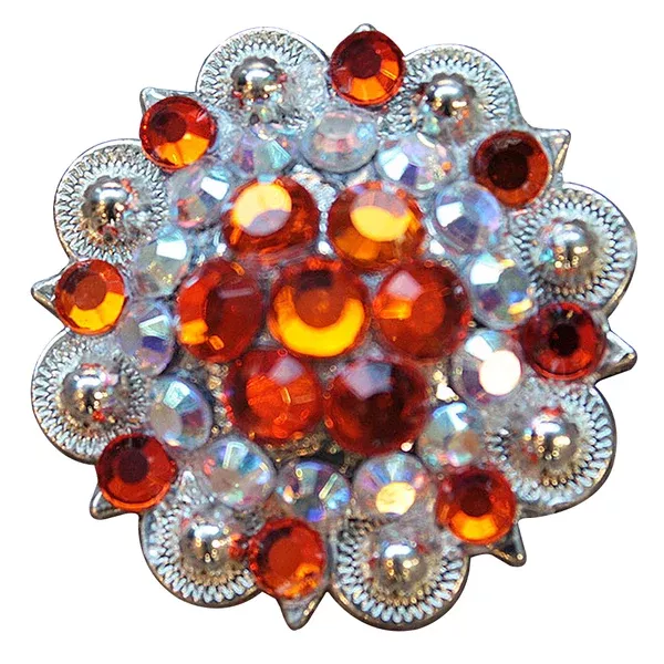 HILASON Western Screw Back Concho Orange Ab Crystal Saddle and Color