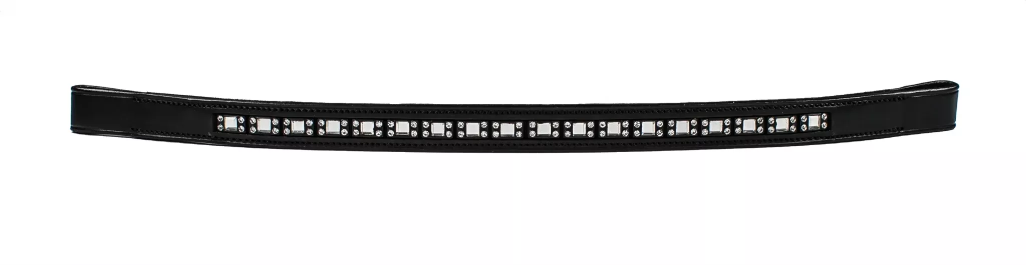HK Americana Square and Round Crystal Browband- 3/4 Inch Wide