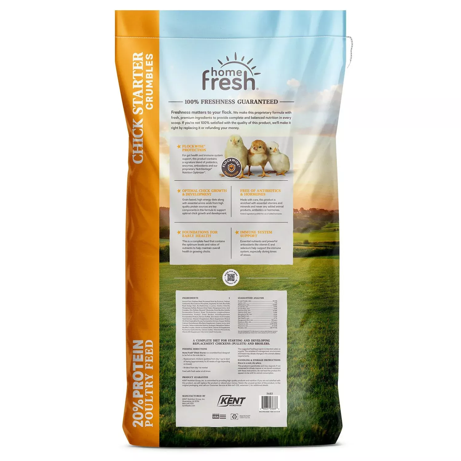 Home Fresh Chick Starter Grower Poultry Crumble Feed, 50 lb