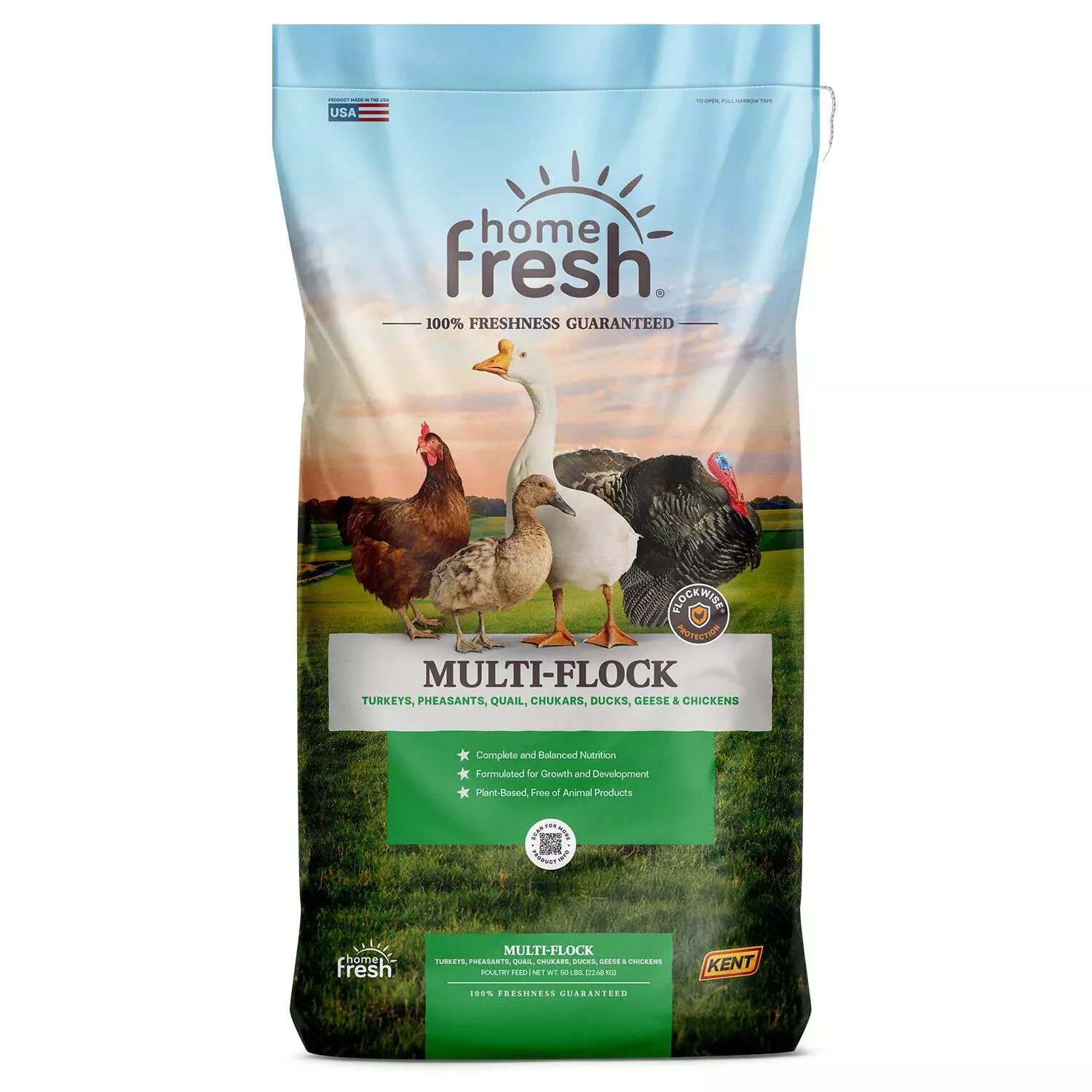 Home Fresh Multi-Flock Chick Starter Grower Poultry Pellets Feed, 25 lb