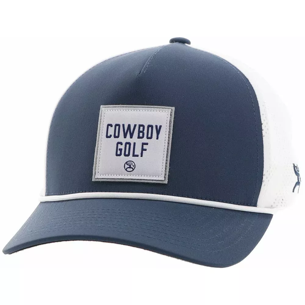 Hooey Cowboy Golf Trucker Cap - Navy/White
