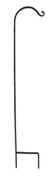 The Hookery Single Square Shepherd Hook, 70 in, Black