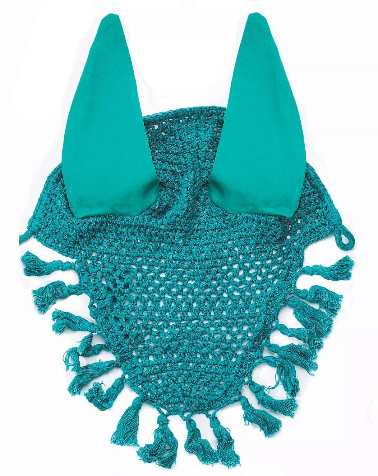 Horse Fare Crochet Ear Net with Tassels
