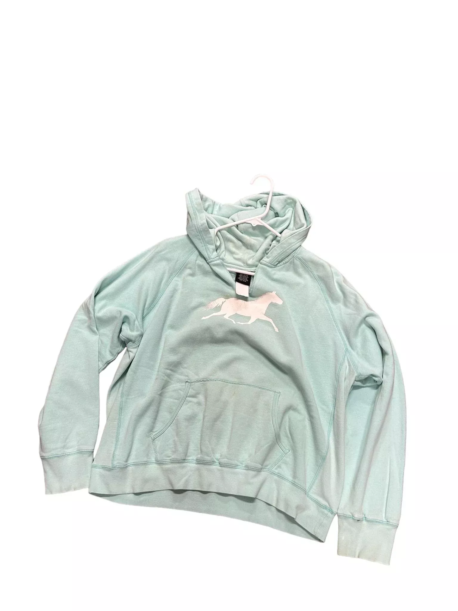Horse Hoodie -Teal - XL - USED