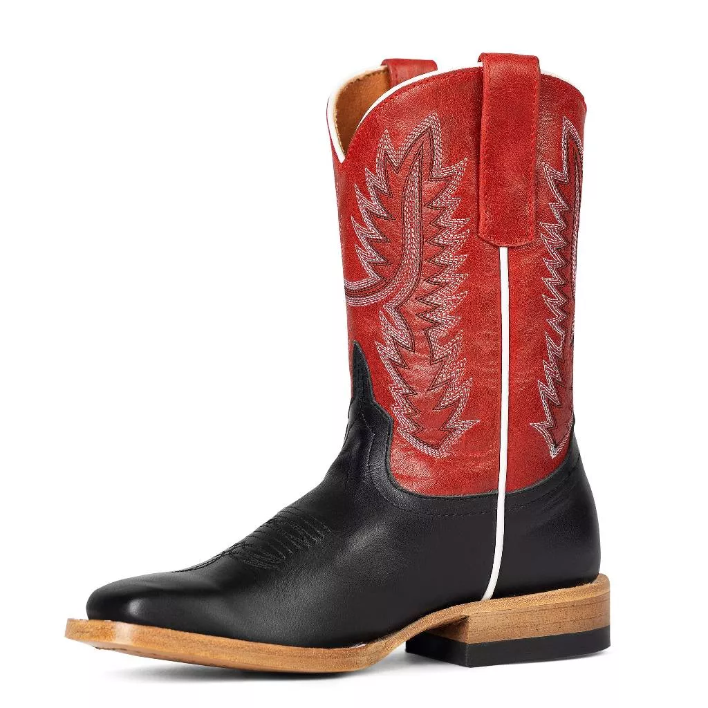 Horse Power Black Full Grain Leather Western Boot