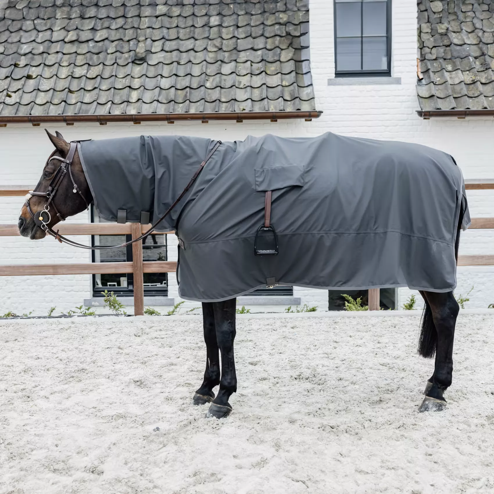 Horse Raincoat Hurricane with Stirrup Holes
