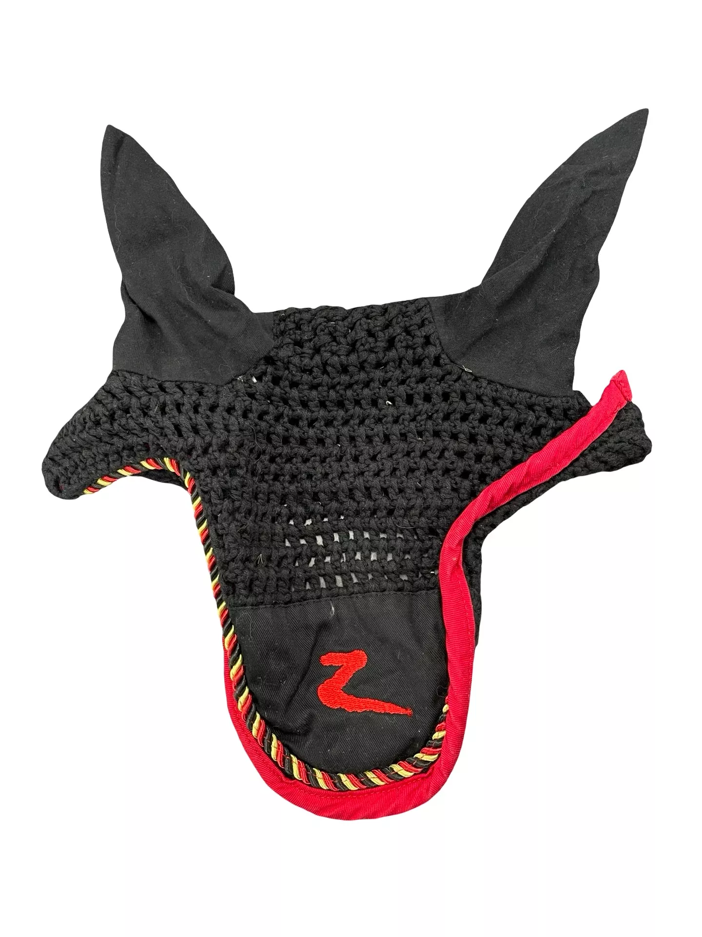 Horze Bonnet - Black/Red/Yellow - F/S - USED