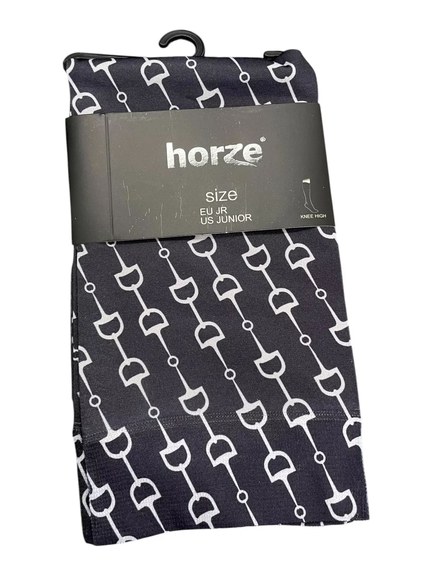 Horze Boot Socks *NWT* - Black Bits - US Junior - USED