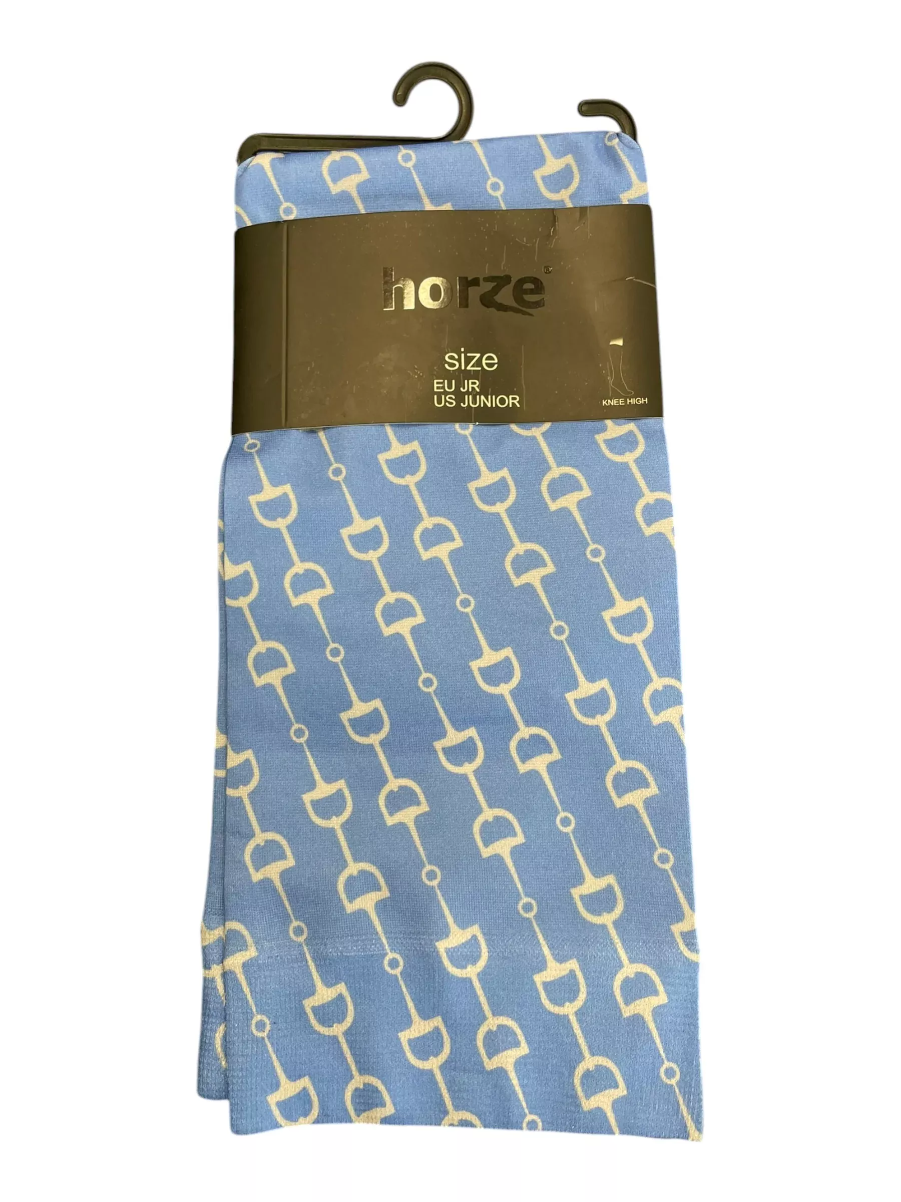 Horze Boot Socks *NWT* - Blue Bits - US Junior - USED