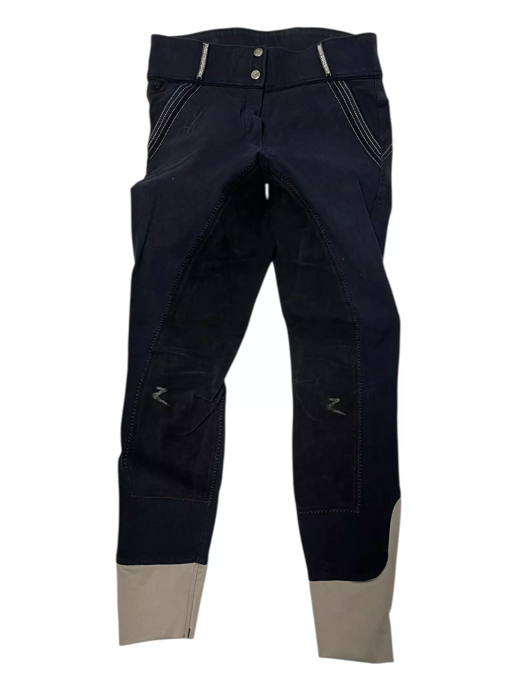 Horze FS Breech - Navy/Bling - 26 - USED