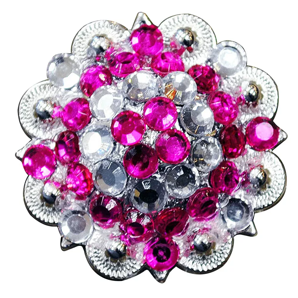 Hot Pink Clear Crystals Berry Bling Headstall Hilason