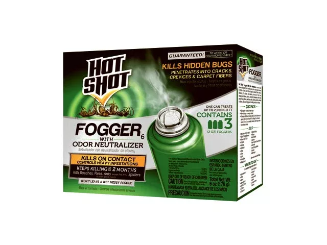 Hot Shot Indoor Fogger, 3-Pack, 2 oz Each