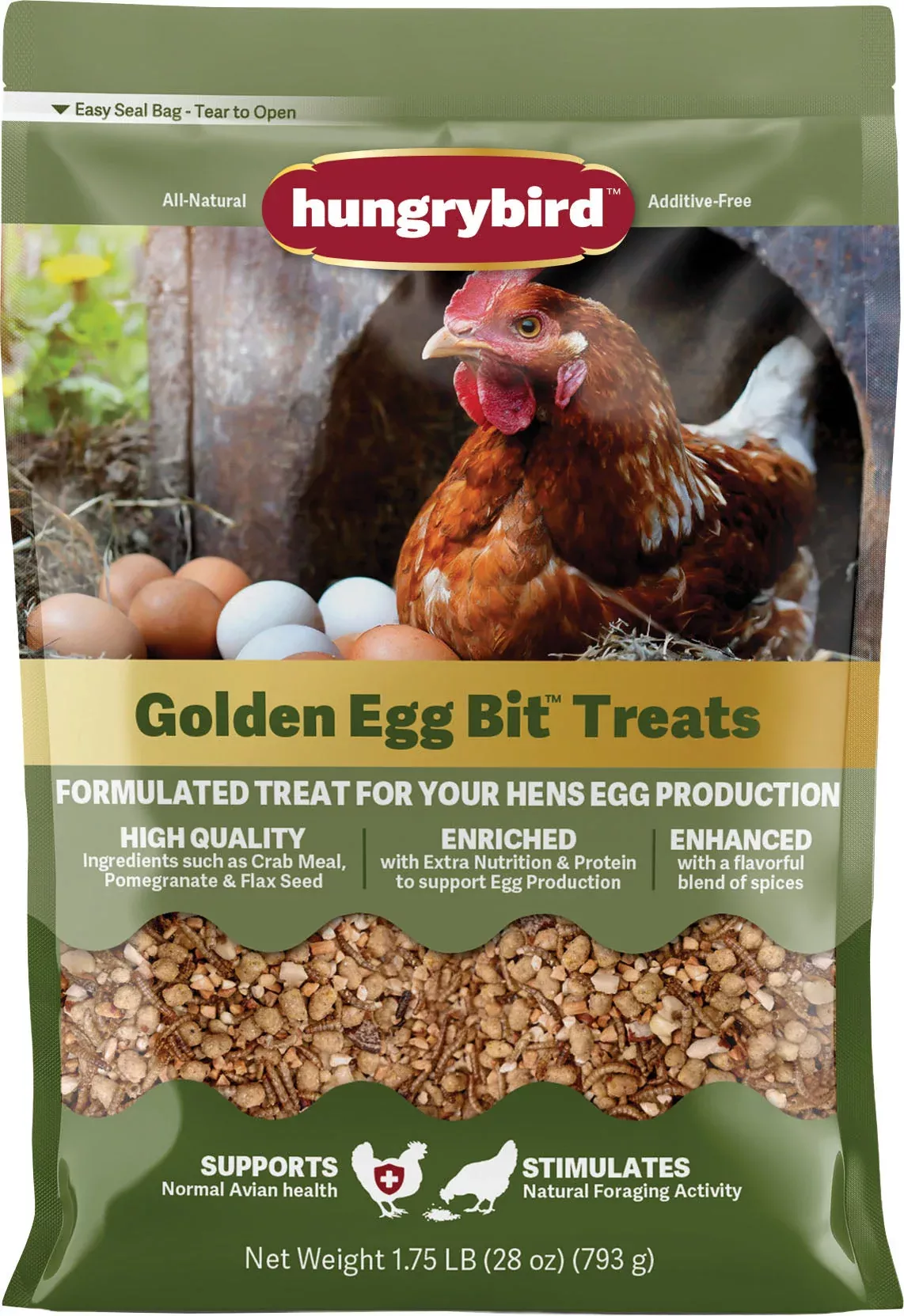 Hungrybird HungryHen Golden Egg Bits Chicken Treats, 28 oz