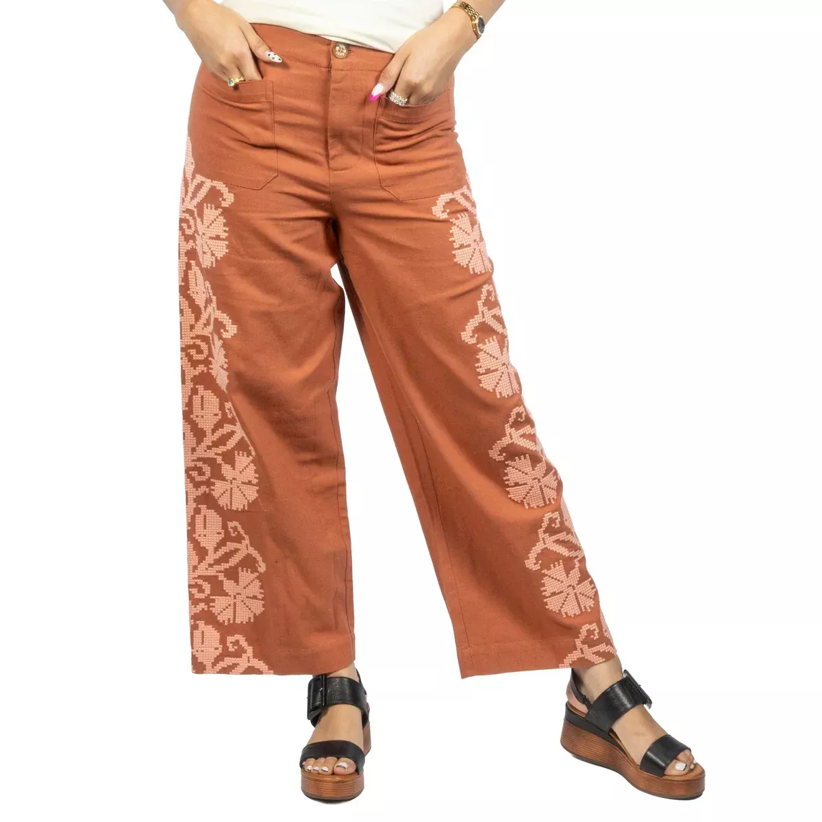 Ivy Jane Floral Embroidered Pant