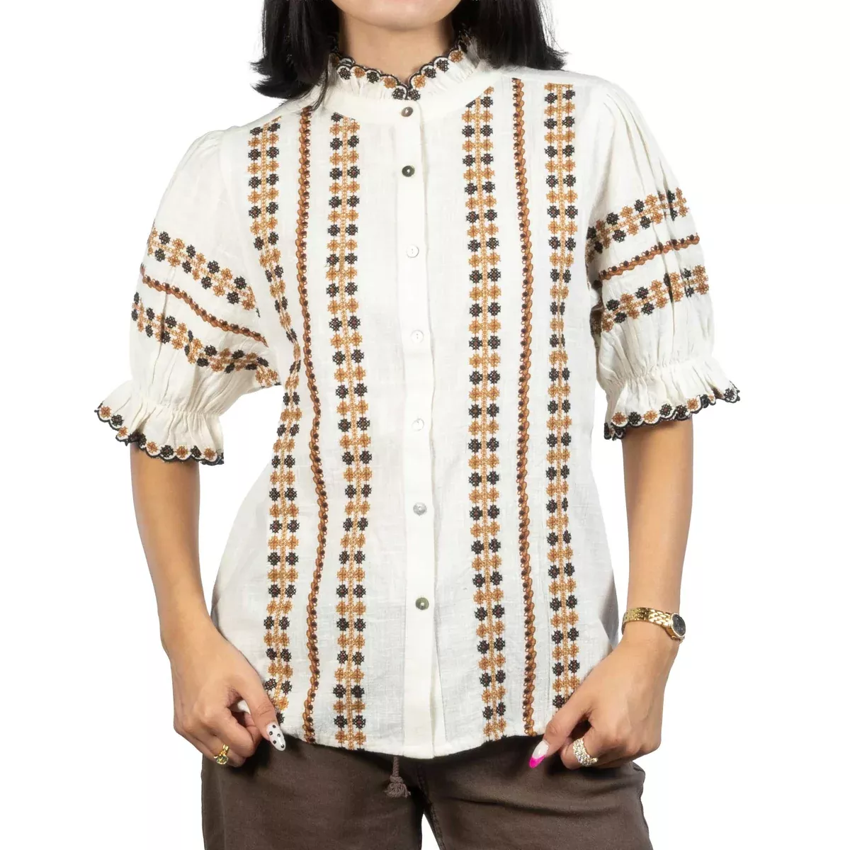 Ivy Jane Rows of Embroidery Top