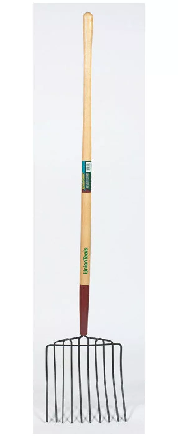 John Deere 10-Tine Bedding Fork with Fiberglass Handle