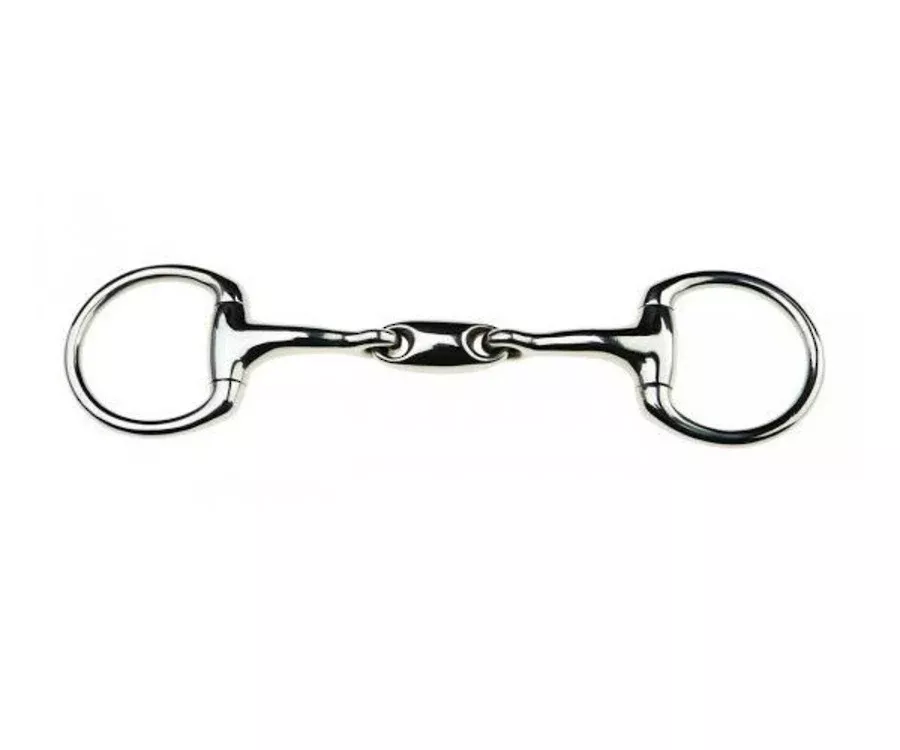 JP Korsteel Stainless Steel Oval Link Eggbutt Bradoon Snaffle