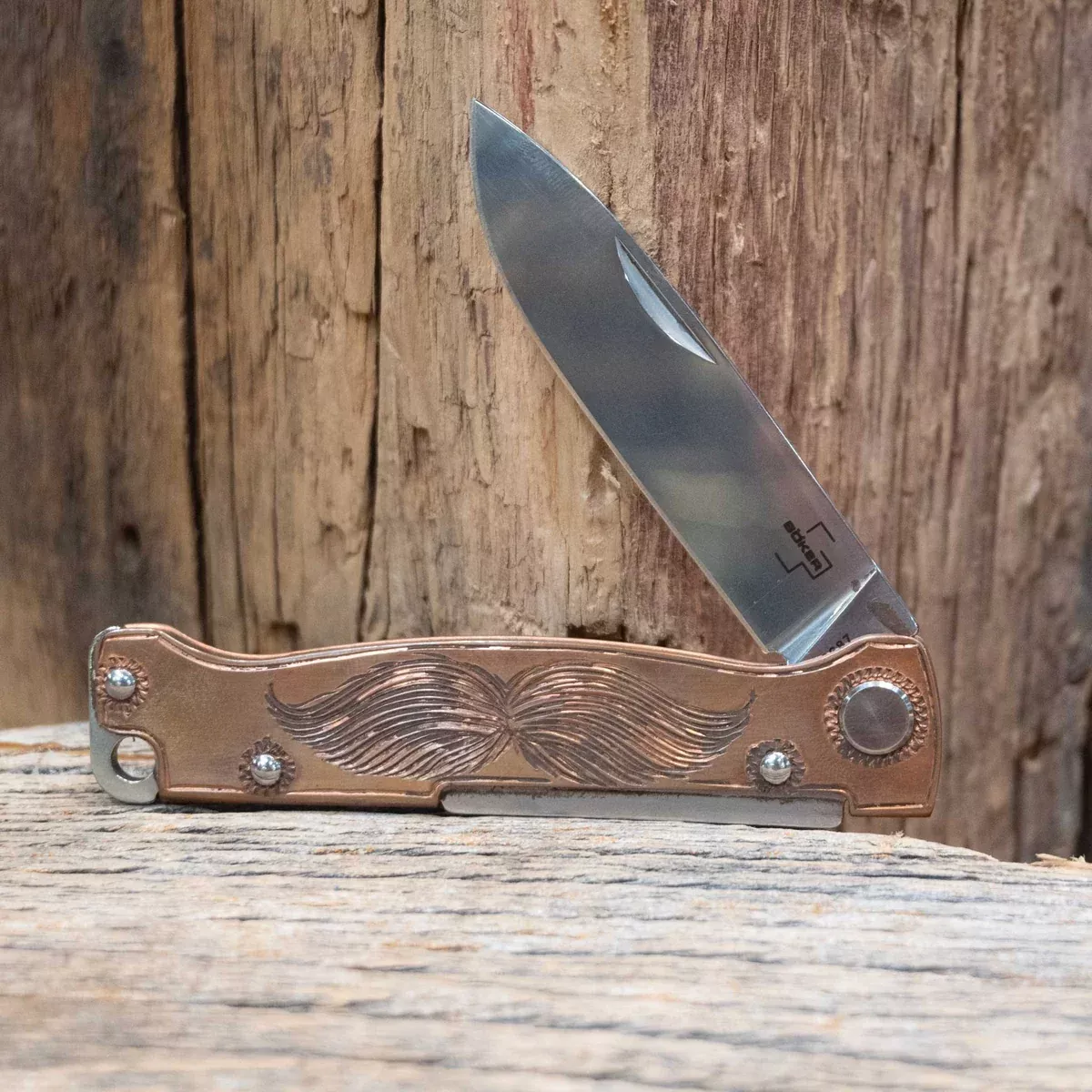 Kamphaus Copper Engraved Boker Pocket Knife