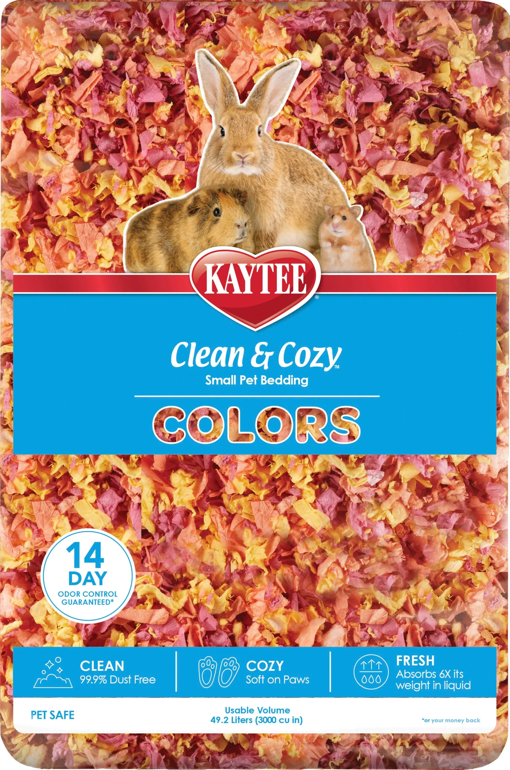 Kaytee Clean & Cozy Small Pet Bedding, Sunset 49.2 L