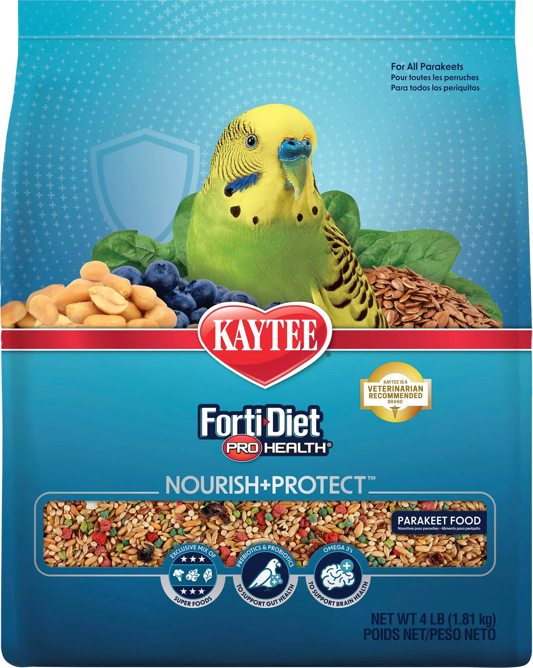 Kaytee FDPH Nourish & Protect Parakeet Food 4 lb