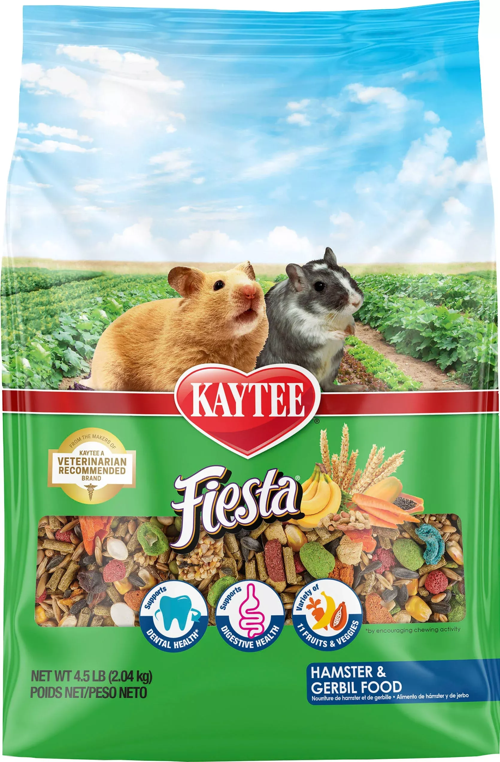 Kaytee Fiesta Hamster & Gerbil Food, 4.5 lb