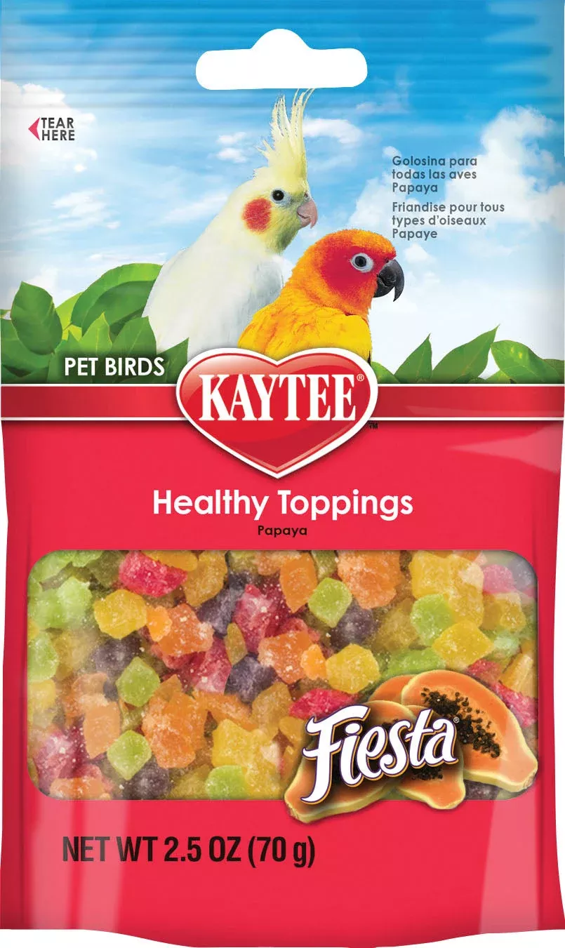 Kaytee Fiesta Healthy Toppings for Birds, Papaya 2.5 oz