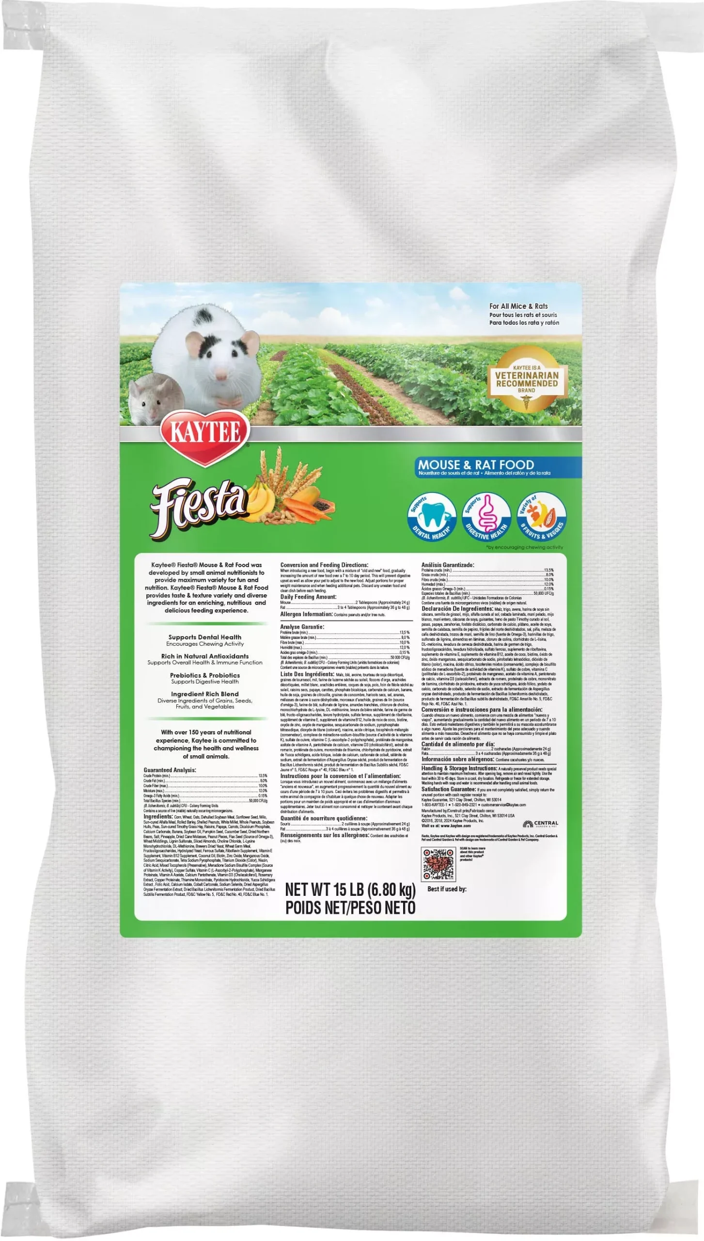 Kaytee Fiesta Mouse & Rat Food, 15 lb