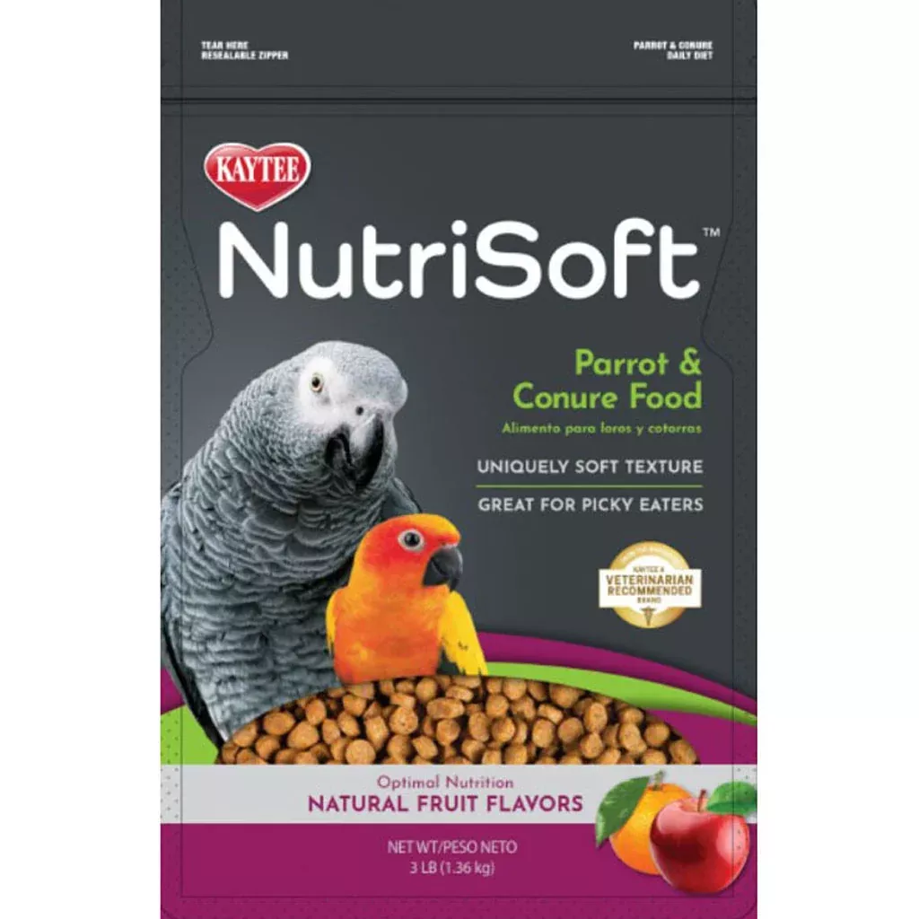 Kaytee NutriSoft Conure & Parrot Food Fruit Flavor 3 lb