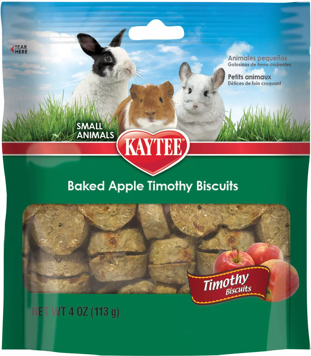 Kaytee Timothy Hay Baked Treat Apple 4 oz