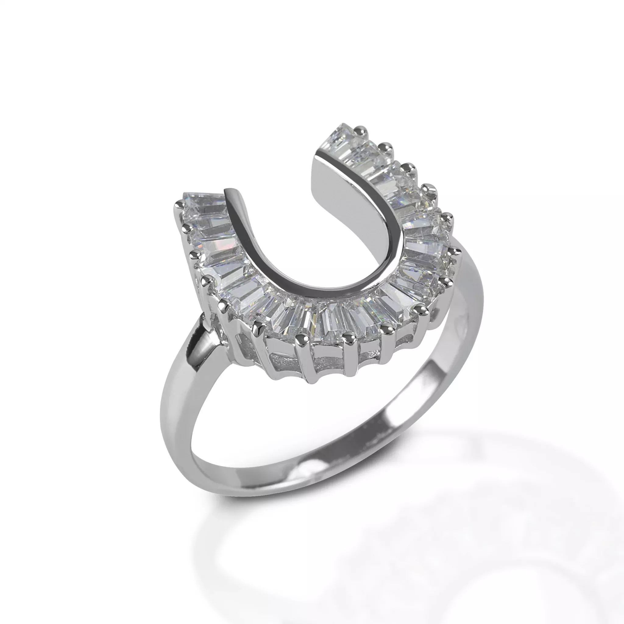 Kelly Herd Baguette Horseshoe Ring
