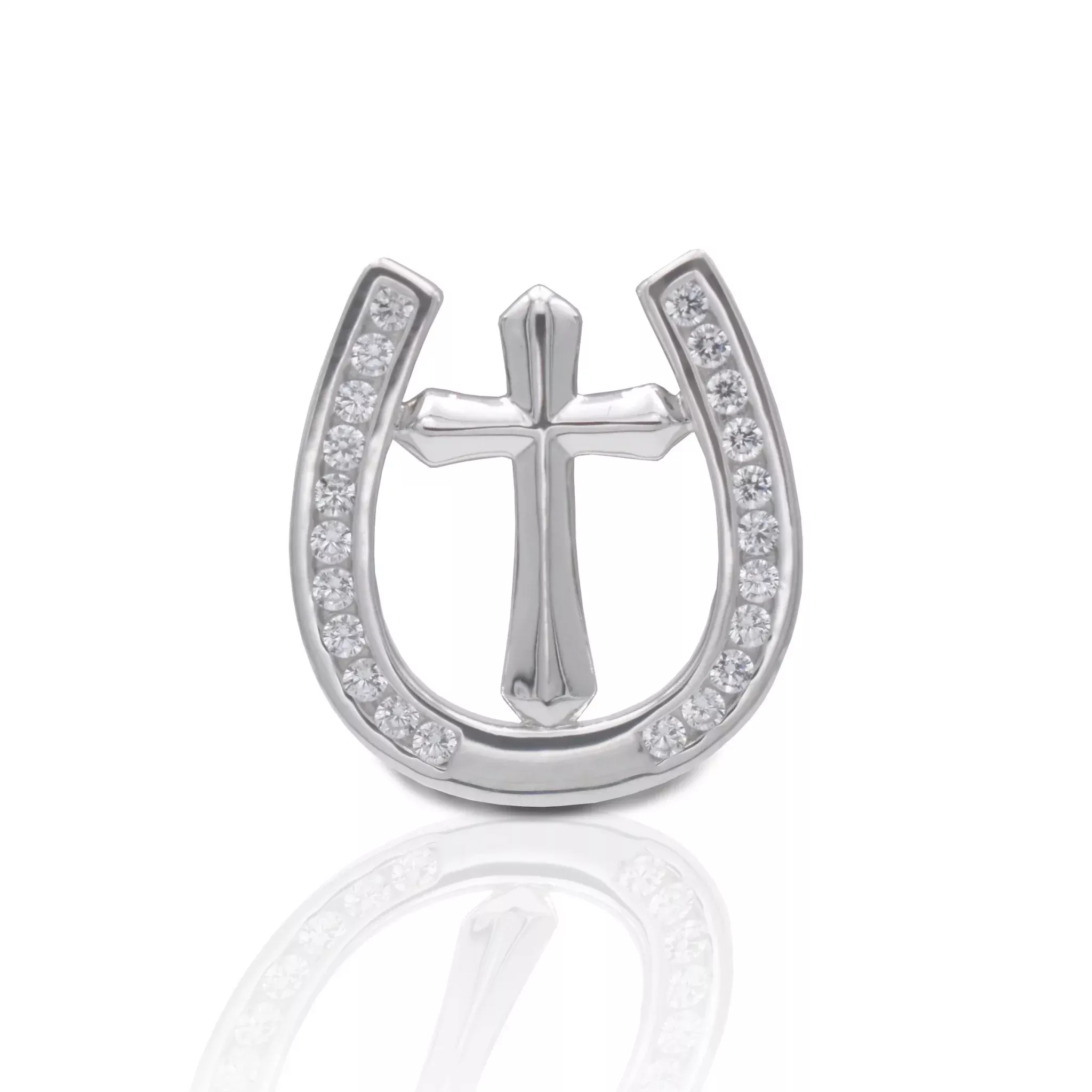 Kelly Herd Horseshoe Cross Tie Tack