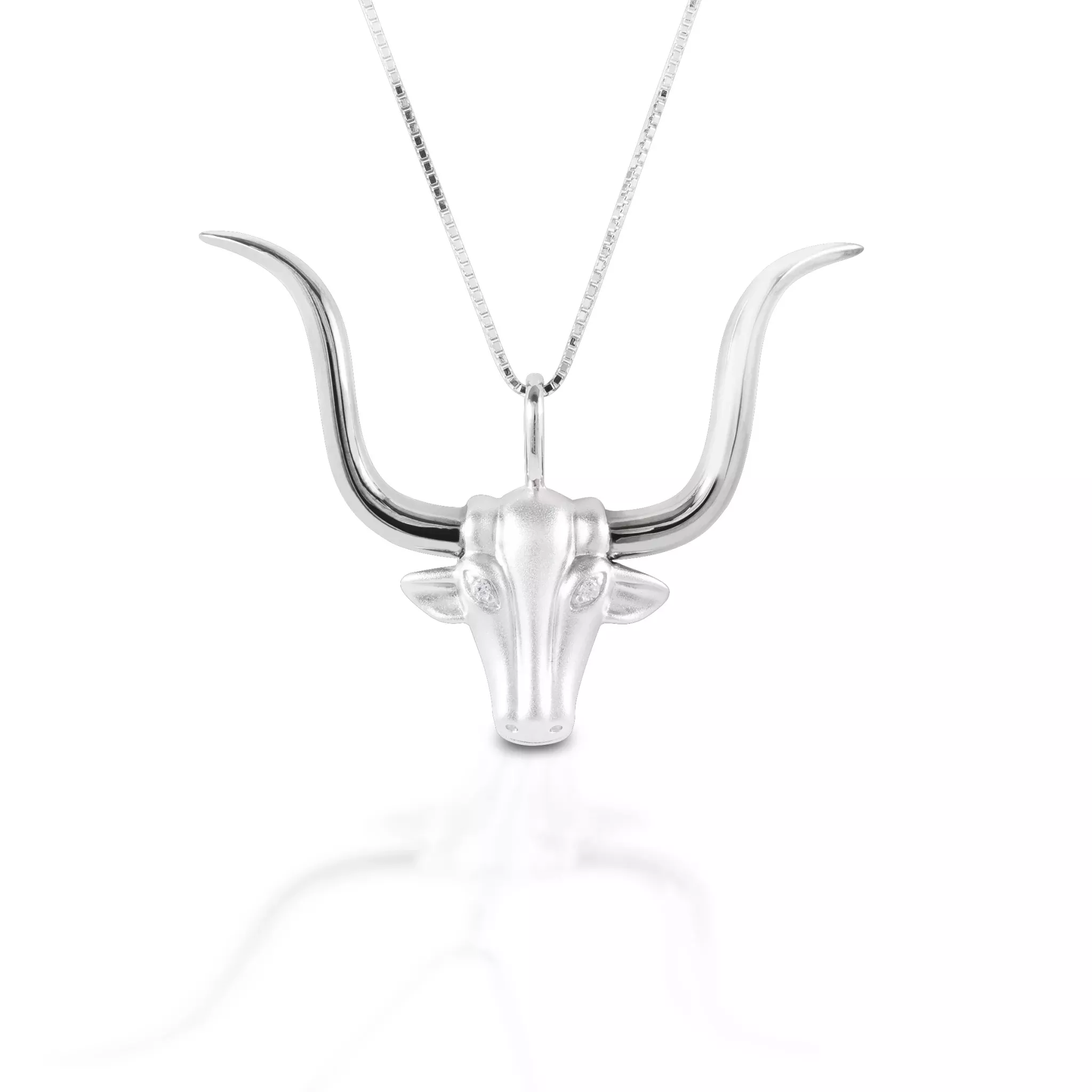 Kelly Herd Large Longhorn Necklace – Sterling Silver