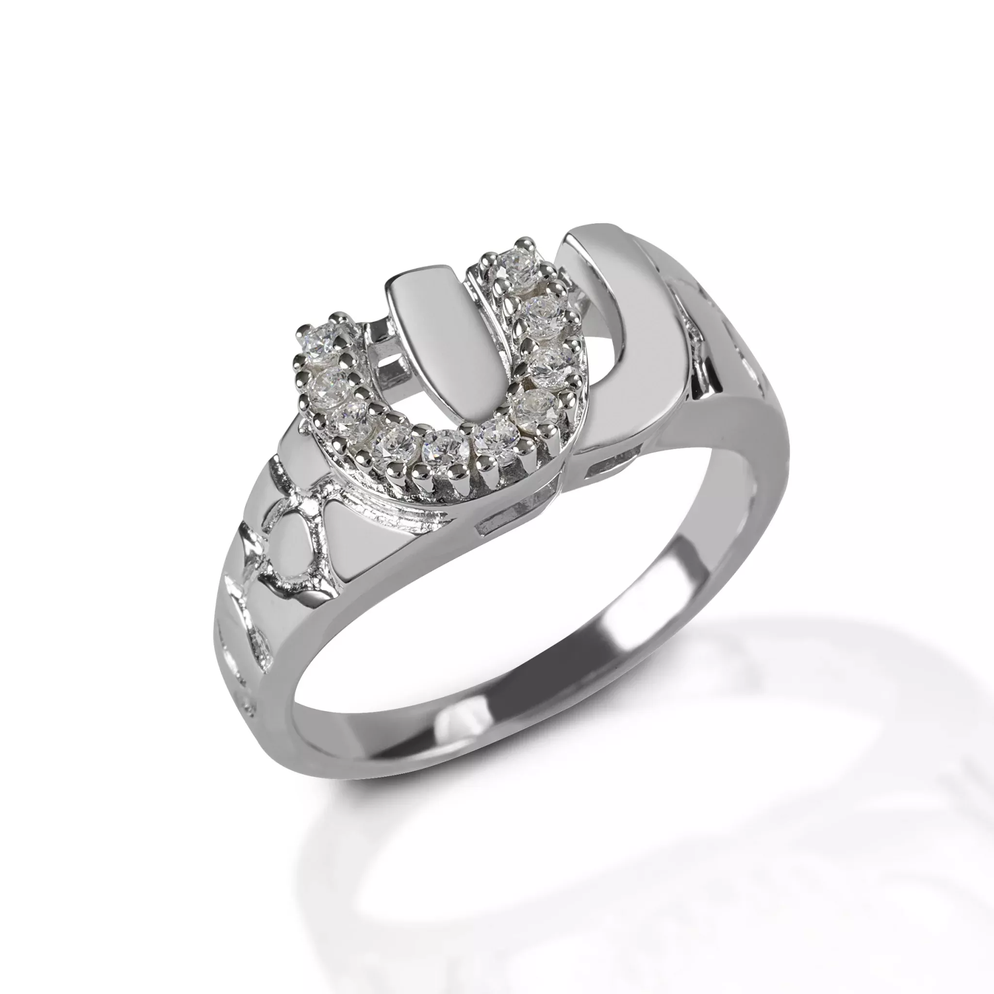 Kelly Herd Mens Double Horseshoe Ring