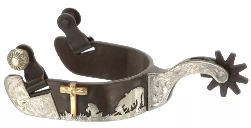 Kelly Silver Star Praying Cowboy Spurs