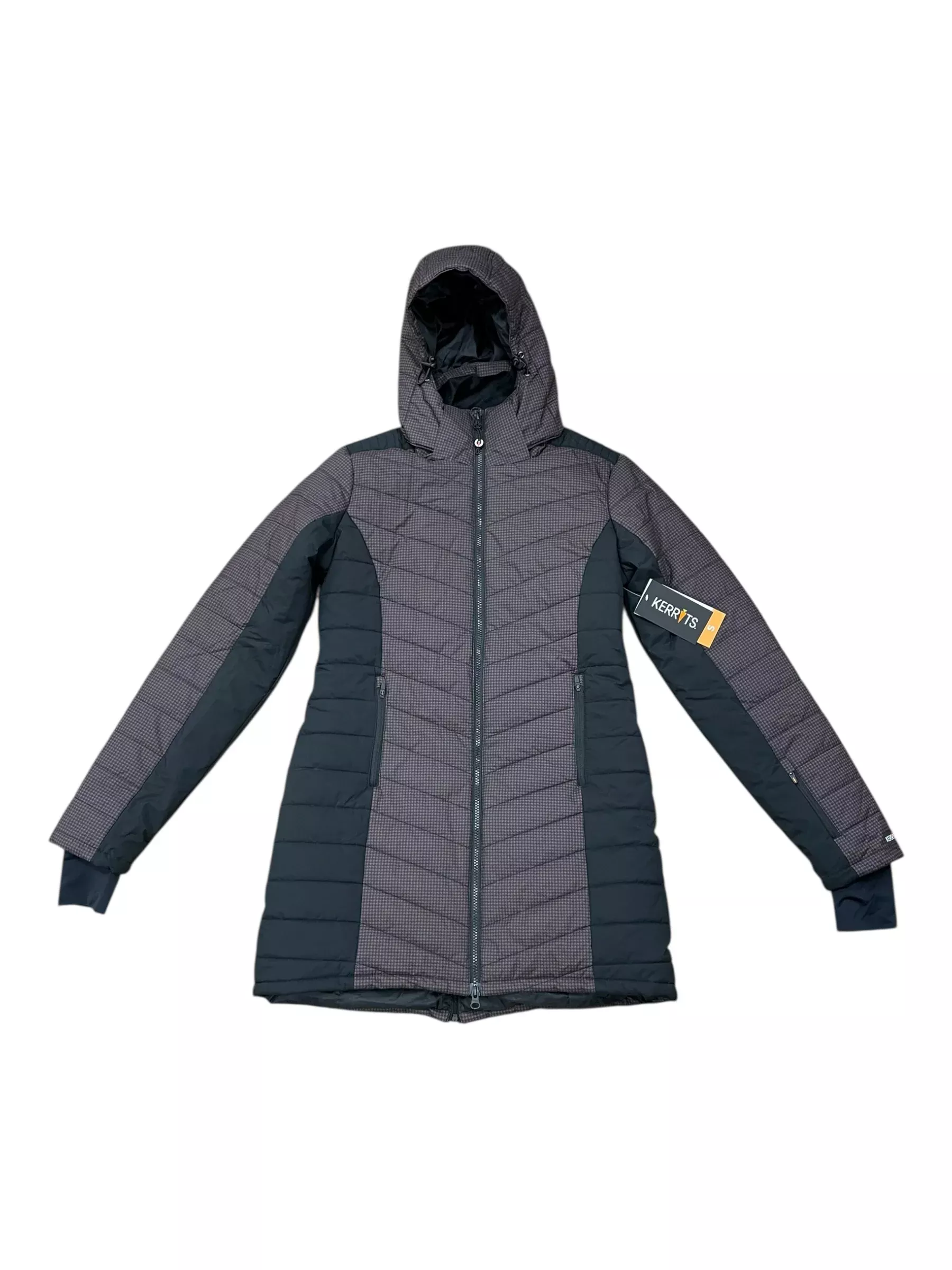Kerrits Horsey Houndstooth Insulated Parka *NWT* - Java/Blk - S - USED