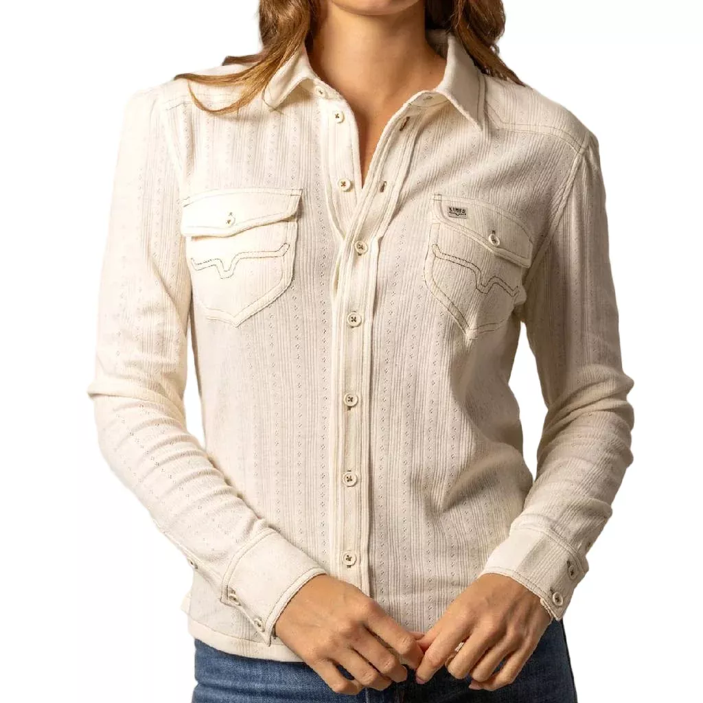 Kimes Ranch Women's Isabel Pointelle Button Down Western Shirt