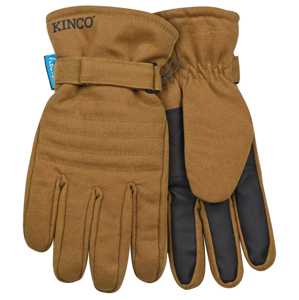 Kinco HydroFlector™ Lined Waterproof Brown Duck Ski Glove with Pull-Strap