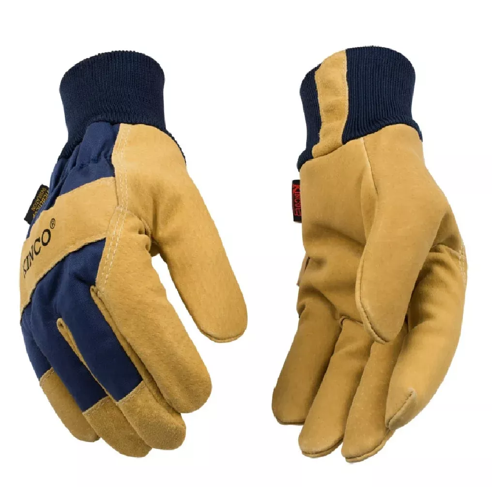 Kinco Pigskin Knit Work Gloves, Medium