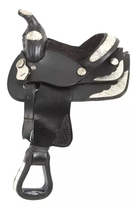 King Series Miniature Western Show Saddle with Silver