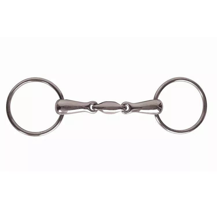 Korsteel Stainless Steel Oval Link Loose Ring Snaffle Bit