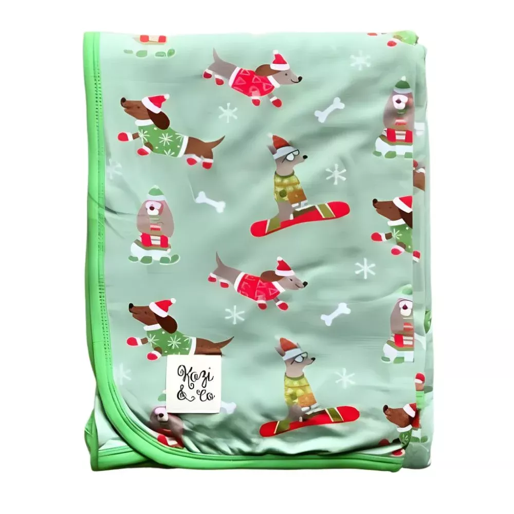 Kozi & Co Snow Pups Blanket