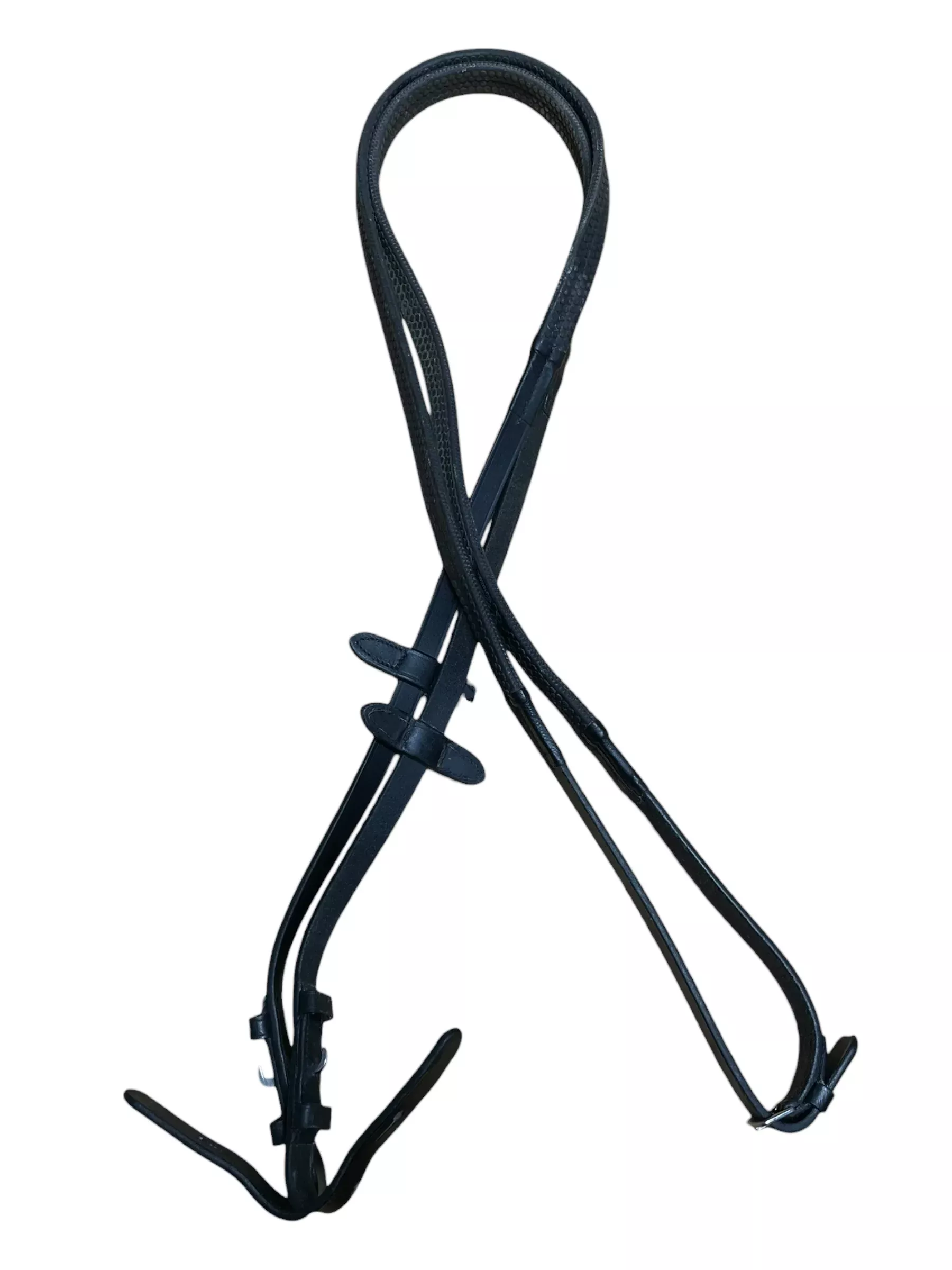 Kris Rubber Reins - Black - Approx 54" - USED