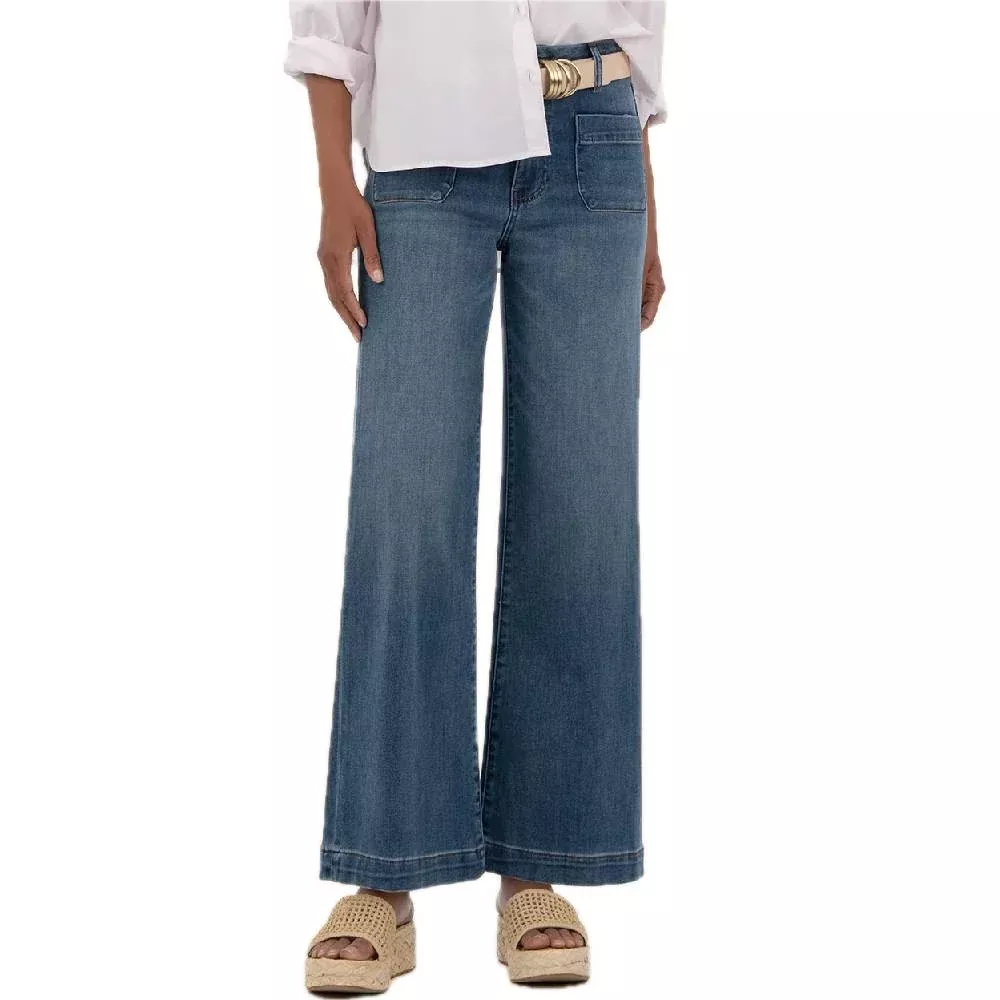 Kut Meg High Rise Wide Leg Patch Pockets Jean - FINAL SALE