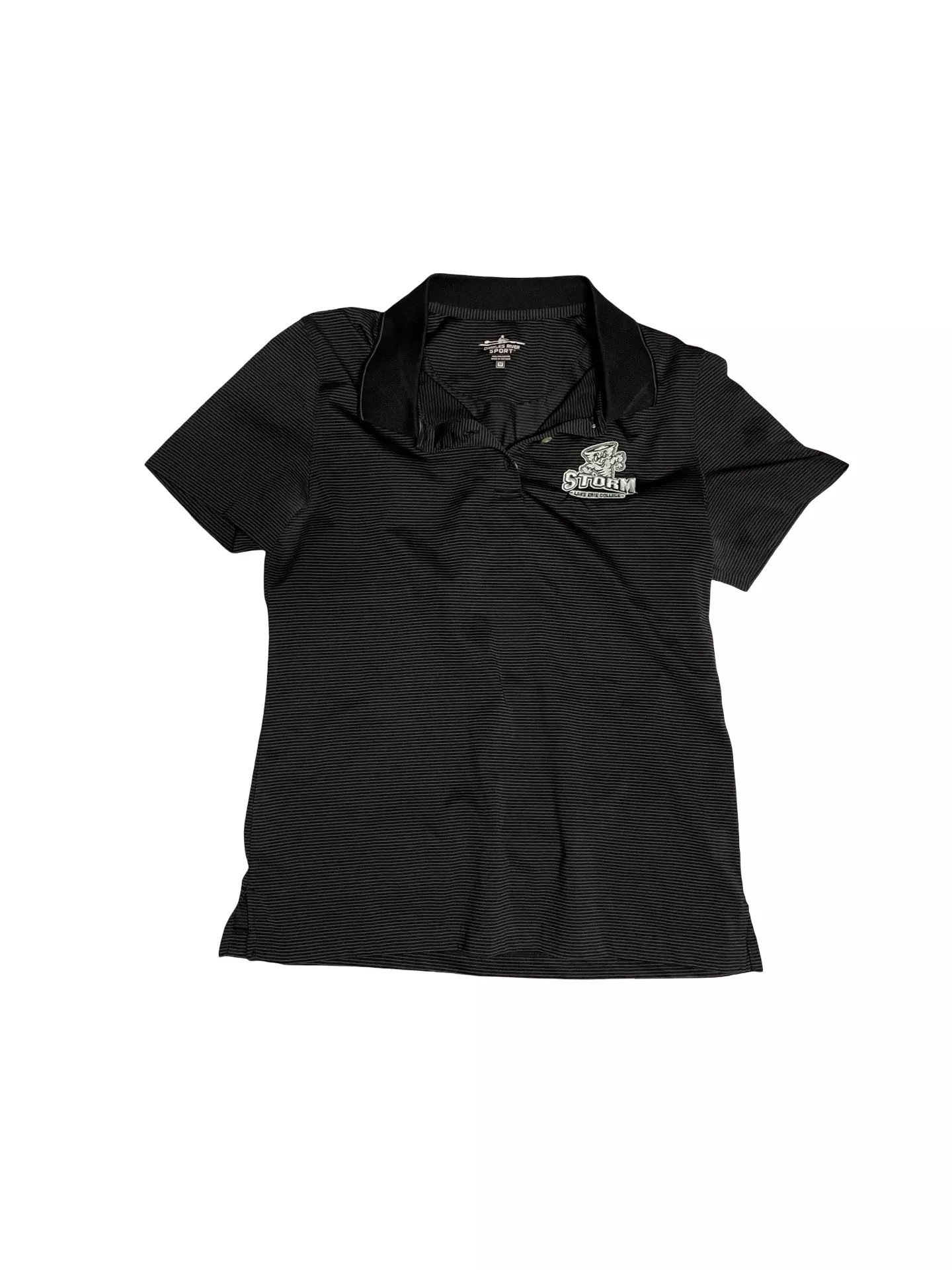 Lake Erie Polo - Black/Gray Stripe - M - USED