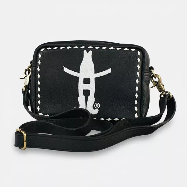 Laurel Midnight Rodeo Black Grain Leather Crossbody Bag