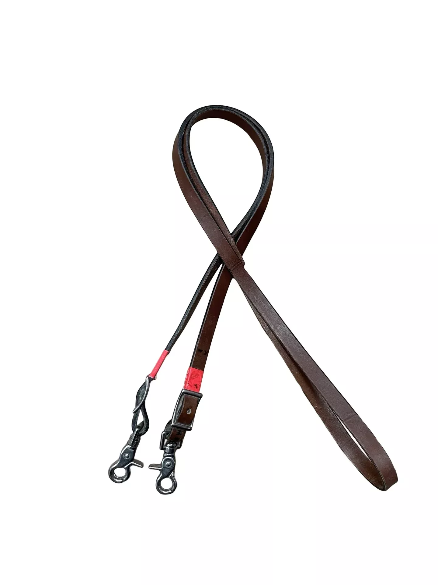 Leather Clip On Reins - Brown - Approx 37" - USED