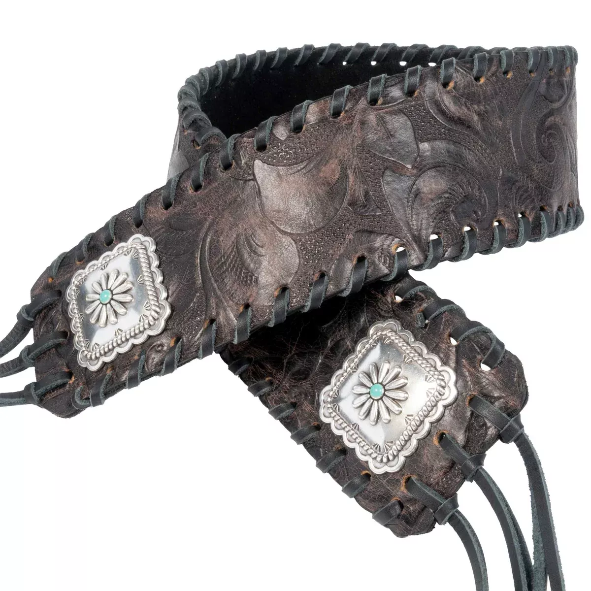 Leddy's Eagle Brown Fringe Belt