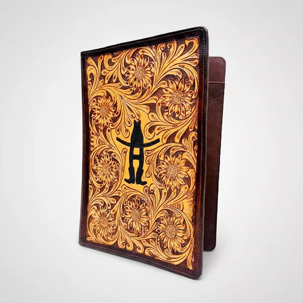 Legacy Rodeo Hand-Tooled Genuine Leather Portfolio Organizer