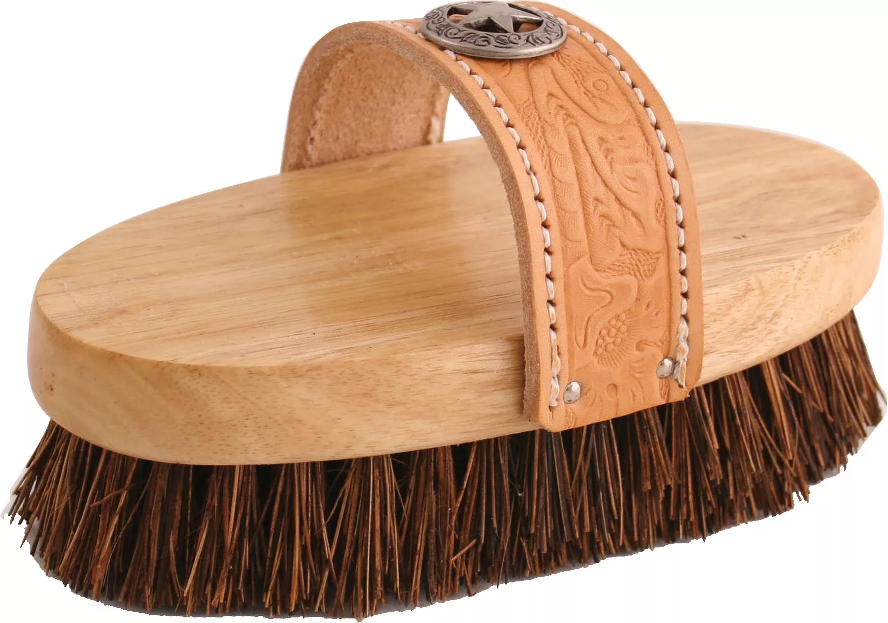 Legends Cowboy Western Style Oval Mud Brush Tan 7.5 in