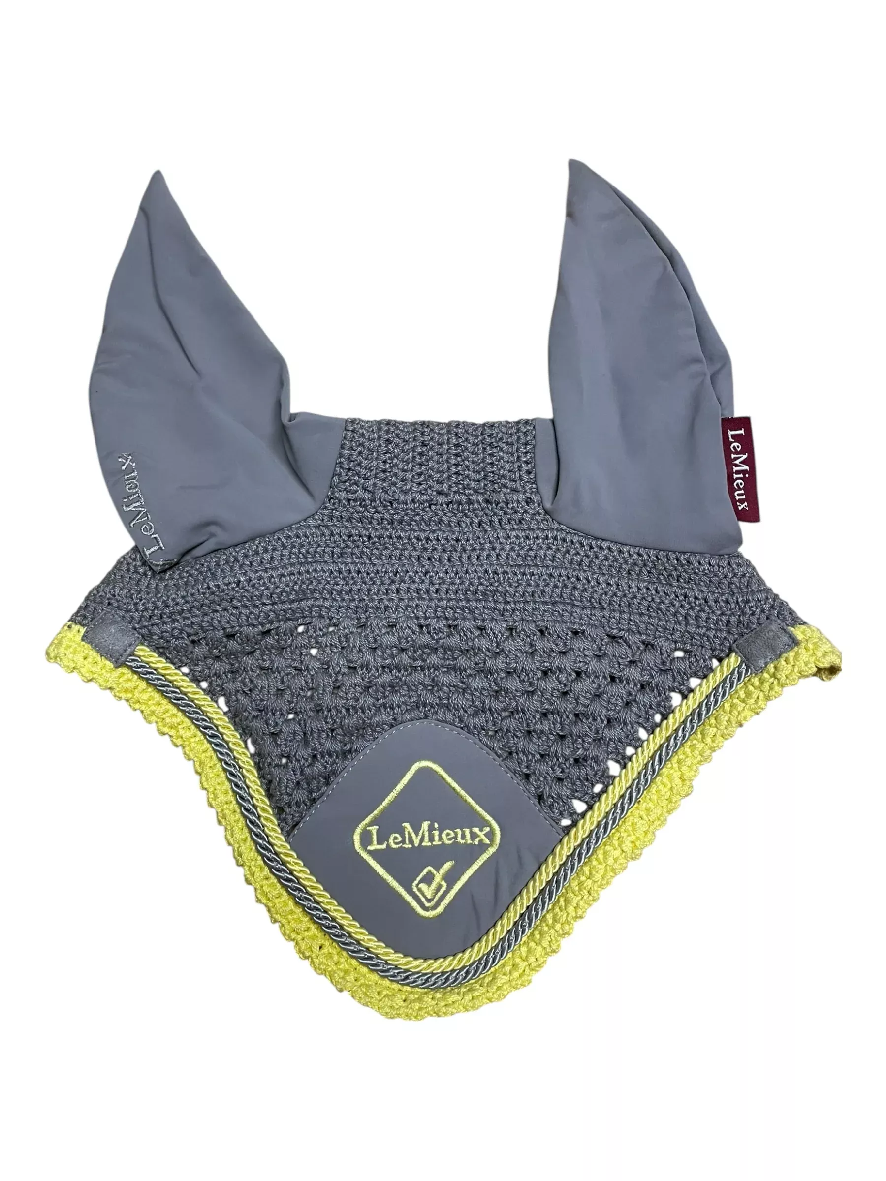 LeMieux Ear Bonnet - Gray/Yellow - L - USED